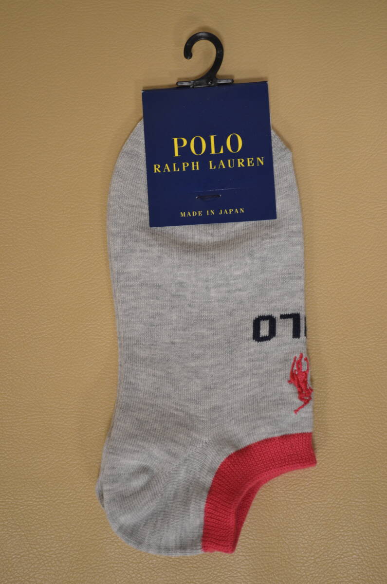 新品　未使用 　タグ付き　女性　POLO RALPH LAUREN 　ポロラルフローレン　スニーカー丈ソックス　日本製　送料無料_画像1