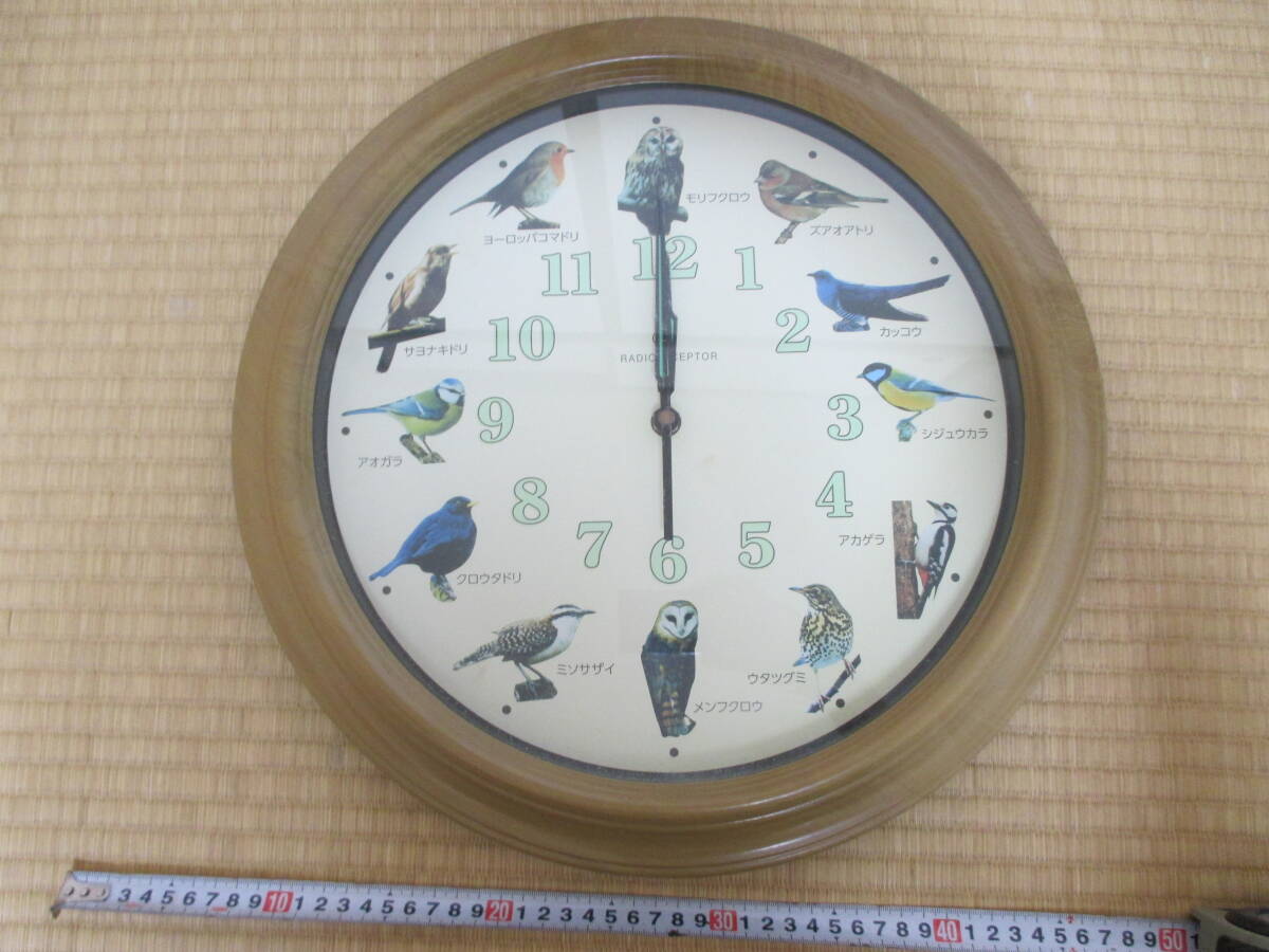 【故障品】電波時計 掛け時計 野鳥 鳥のさえずり メロディ時計 BIRDS 鳥の鳴き声/壁掛け時計/さえずり/仕掛け時計_画像3