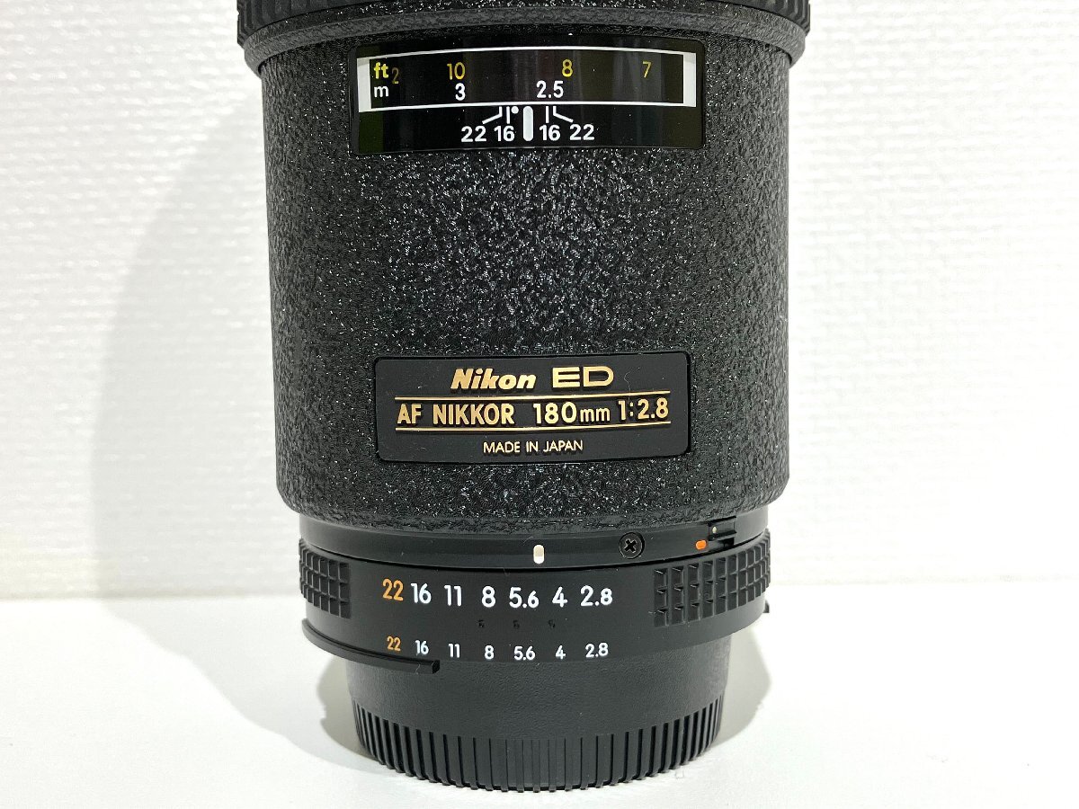 【S38942】※佐川急便のみ※ Nikon ED AF NIKKOR 180mm 1:2.8 一眼カメラ用 レンズ 現状品 ※動作未確認のためジャンク品扱い※の画像3