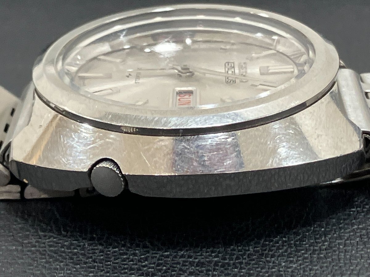 【N47319】SEIKO セイコー 5ACTUS ファイブアクタス 7019-7020 自動巻き ベルト社外品 動作未確認 ジャンク品 長期保管品 現状品の画像7