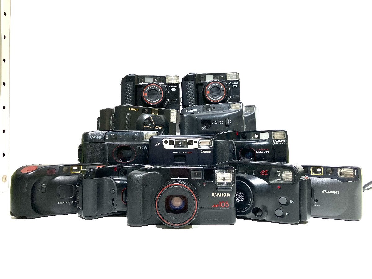 【S65023】Canon コンパクトフィルムカメラ 14点おまとめ AutoboyTELE6・Autoboy2・Autoboy3等 動作未確認 ※ジャンク品の画像1