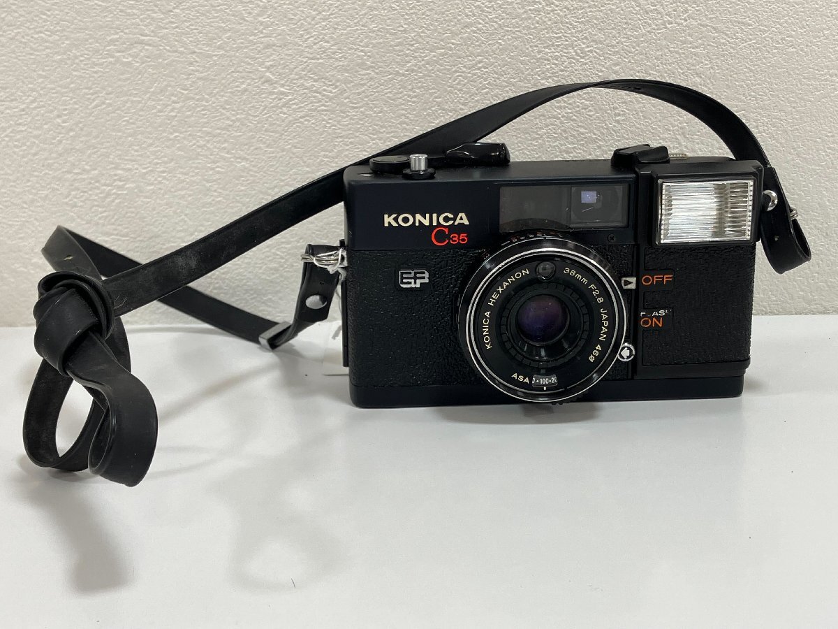 【N40464】KONICA　コニカ　C35　EF　HEXANON　38mm　F2.8　中古品　現状品　動作未確認　ジャンク品