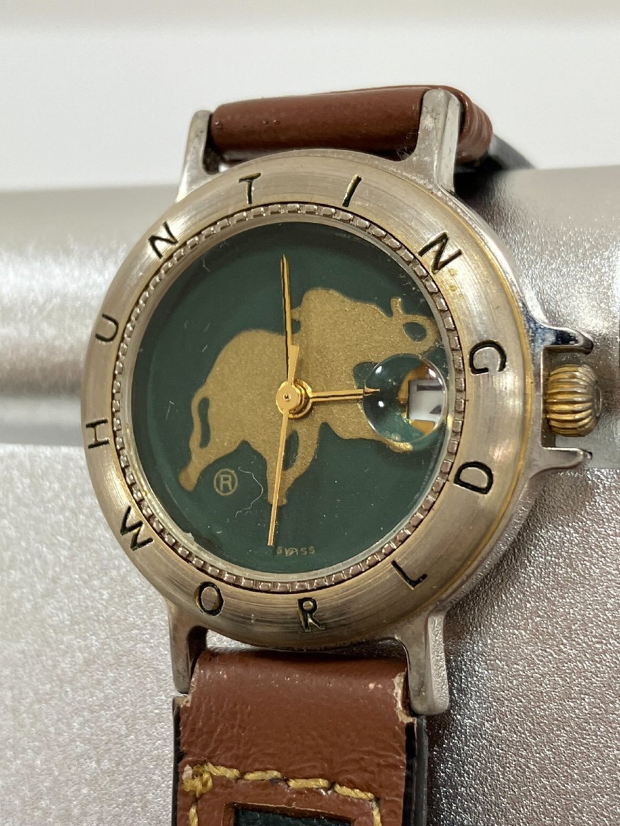 【N45087】HUNTING WORLD ハンティング・ワールド 腕時計 不動品 長期保管品 現状品 ジャンク品の画像1