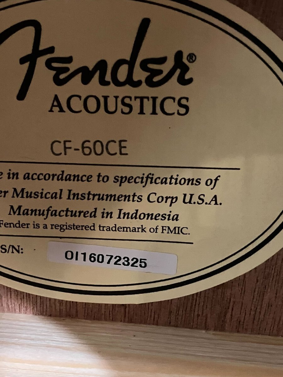 【Q58370】現状品 FENDER エレアコ アコースティックギター 動作未確認の画像4