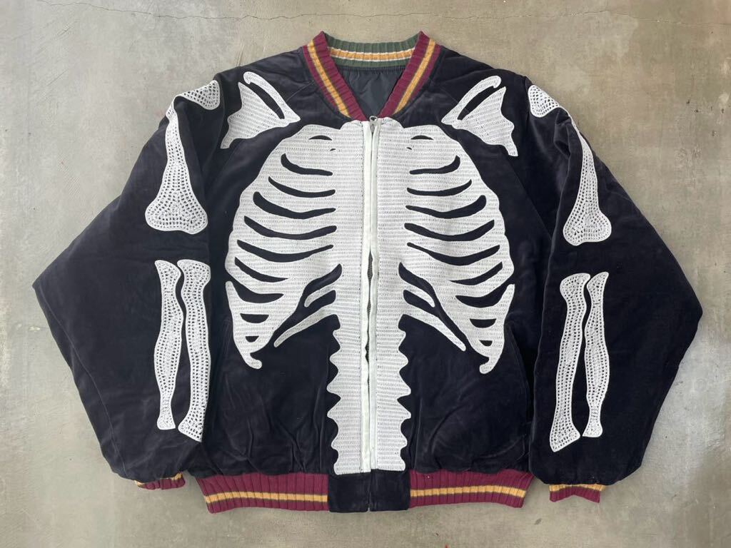 Kapital souvenir bone bomber jacket キャピタル 骨 刺繍 スーベニアジャケット スカジャン_画像1