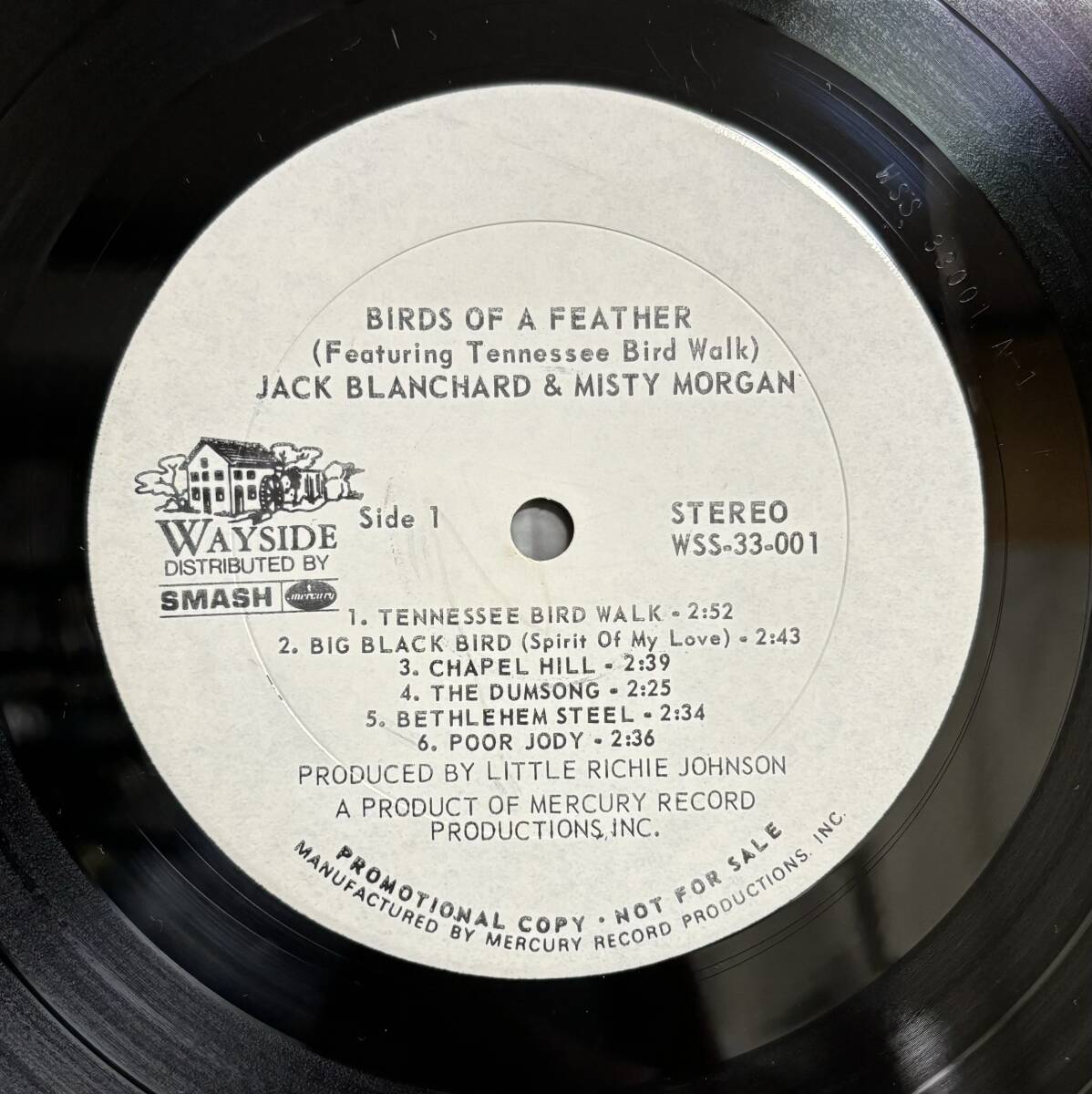 Jack Blanchard & Misty Morgan / Birds Of A Feather LP USオリジナル盤 白ラベル　プロモ盤　カントリー　カントリーポップ_画像3