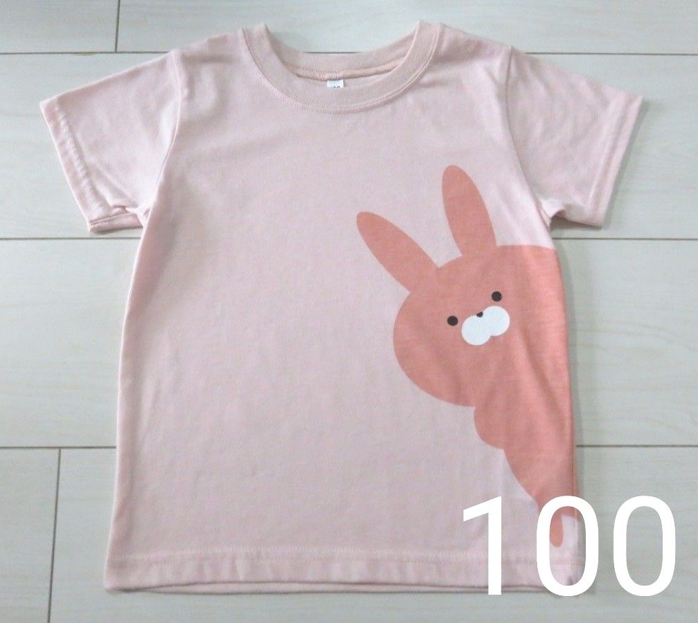半袖 Tシャツ ピンク ウサギ 100