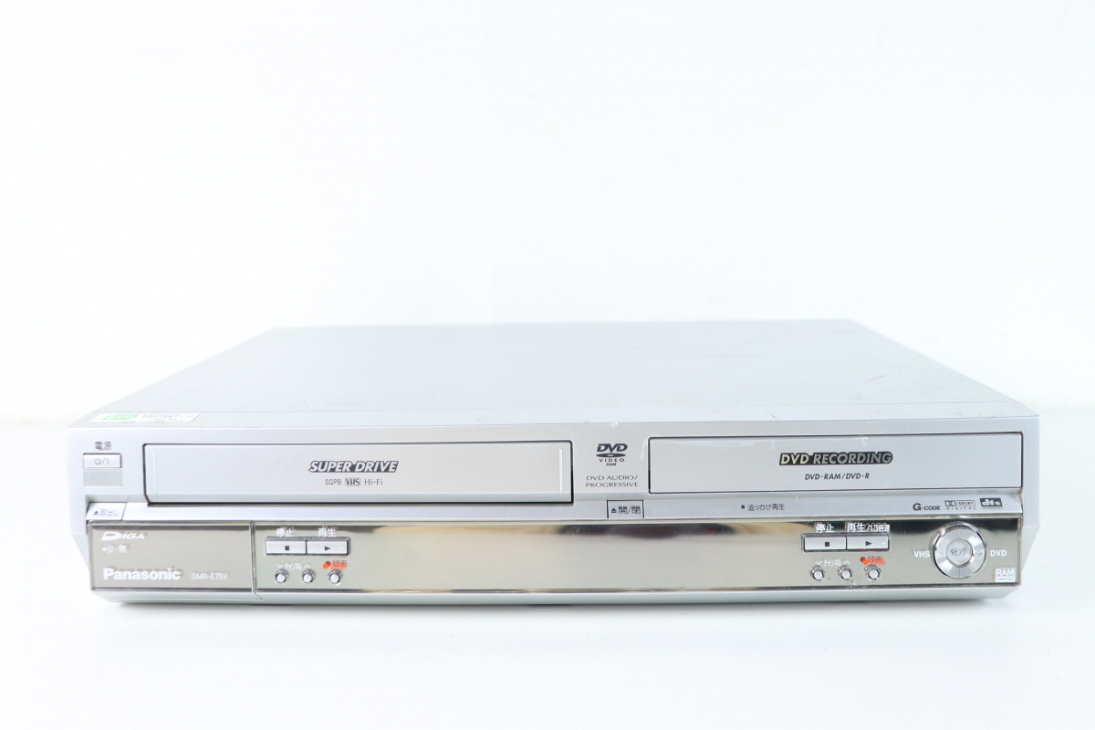 【動作OK】Panasonic DMR-E75V パナソニック DVDレコーダー VHS 2004年製 コード欠品 家庭 鑑賞 ビデオ 003JLLJH79の画像2