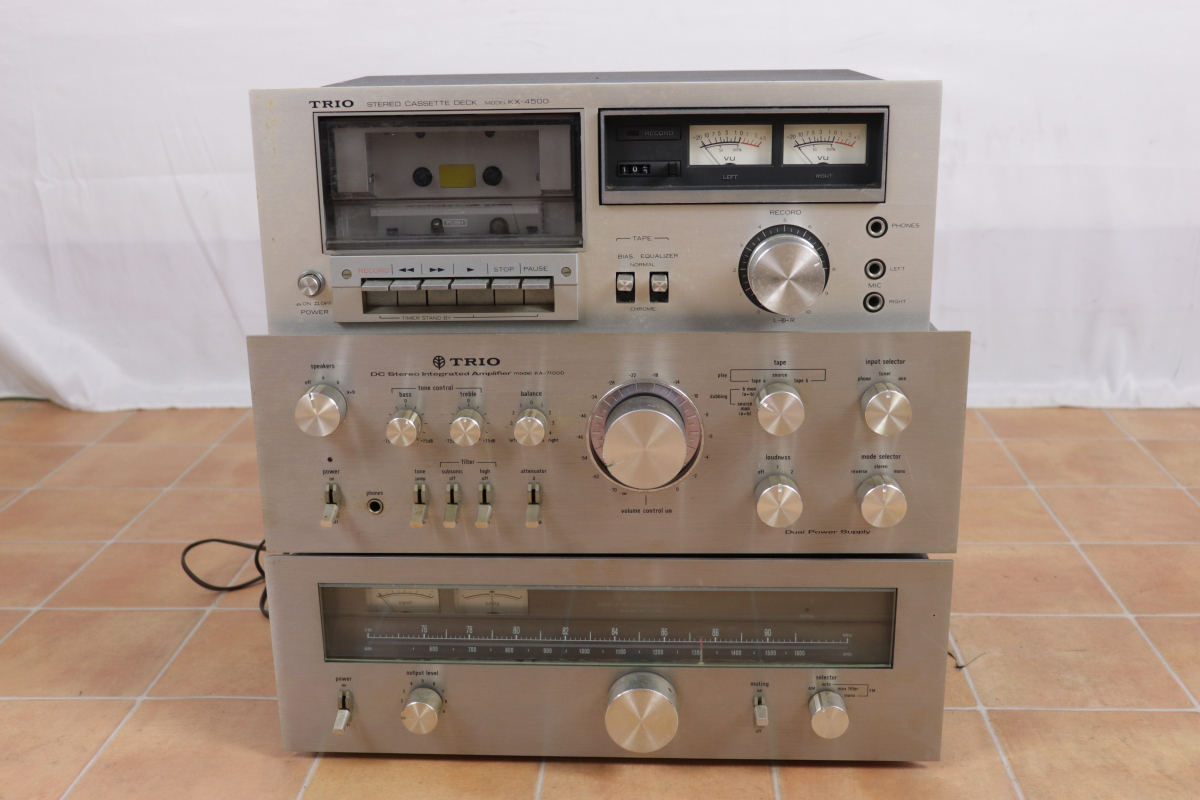 【通電OK】TORIO KA-4500D KT-7100 KT-7100D 3点 STEREO CASSETTE DECK AM-FM ステレオ チューナー アンプ 音響機器 005JSMJH57の画像1