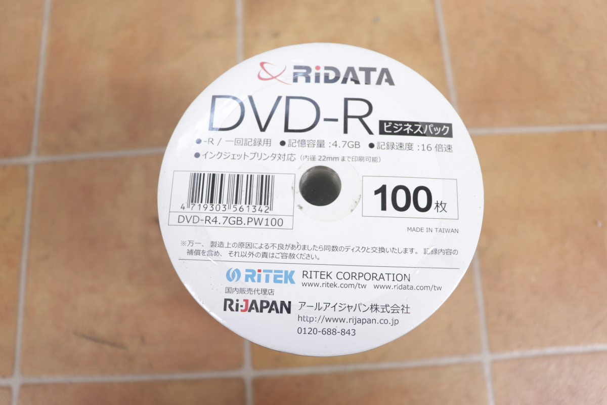 *[ нераспечатанный ]RiDATA DVD-R 100 листов 3 комплект бизнес упаковка 1 раз регистрация для 4.7GB 16 скоростей струйный принтер соответствует 003JHIJH71