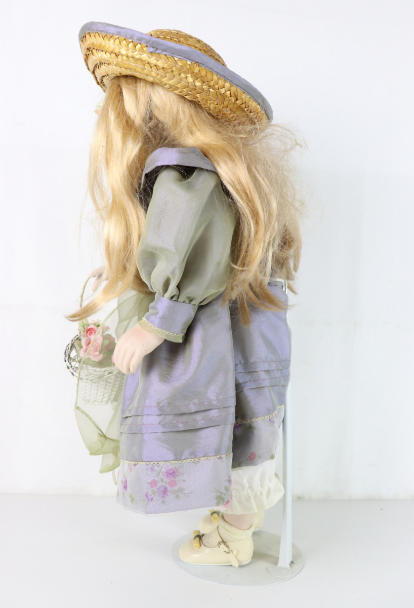 ビスクドール 女の子 アンティーク人形 置物 インテリア ヴィンテージ スタンドあり 人形 コレクション 005JSMJH41_画像2