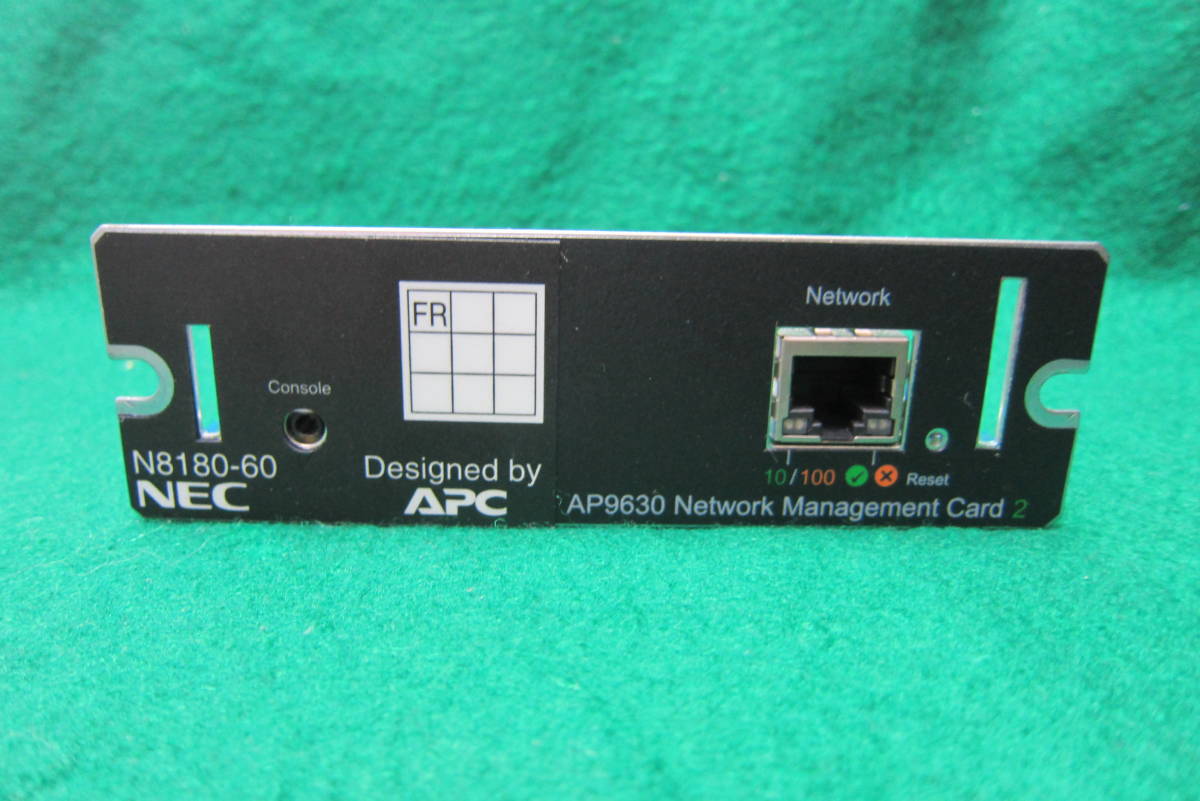 SmartUPS用 SNMPカードAPC AP9630 送料普通郵便２１０円イーサネットで接続してＵＰＳの制御に使用しますＡＰＣ社製のUPSに使用できます_N8180-60