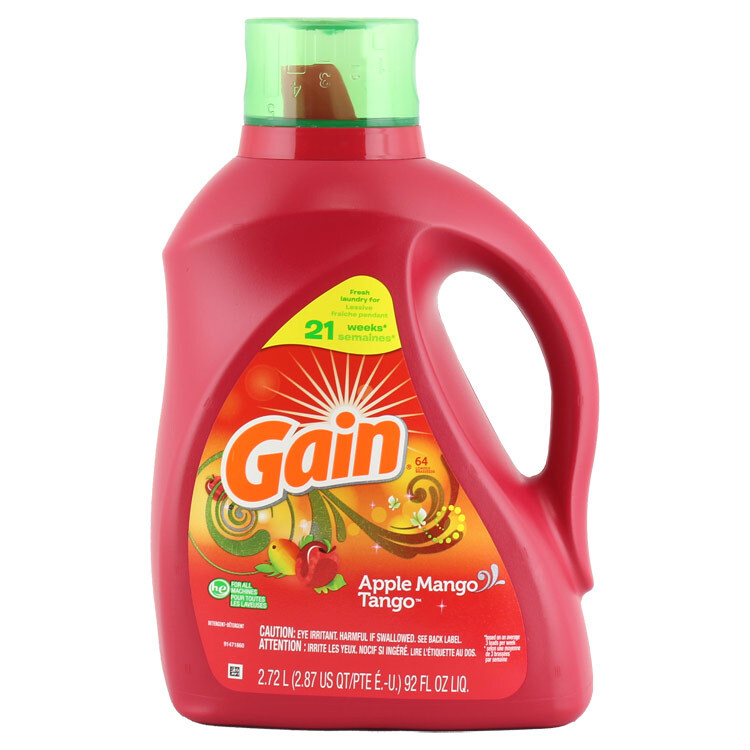 洗濯用洗剤 大容量 液体 ゲイン 液体 アップルマンゴタンゴ 64回分 2720ml 92oz GAIN P&G 洗濯洗剤 輸入洗_画像1