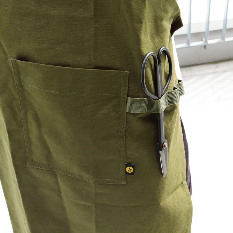 エプロン GARDEN APRON ガーデンエプロン（カーキ） 幅69x高さ82cm コットン製 胸当てエプロン ガーデニング 園_画像6