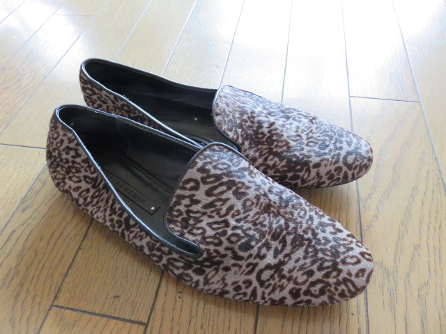 [ used * beautiful goods ]ZARA WOMAN leopard print original leather shoes 40