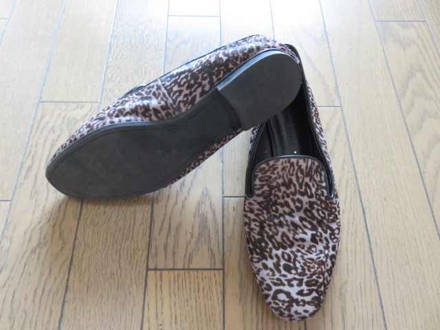 【 подержанный товар  *   красивая вещь 】ZARA　ＷＯMAN леопард   рукоятка  натуральная кожа  обувь  　４０