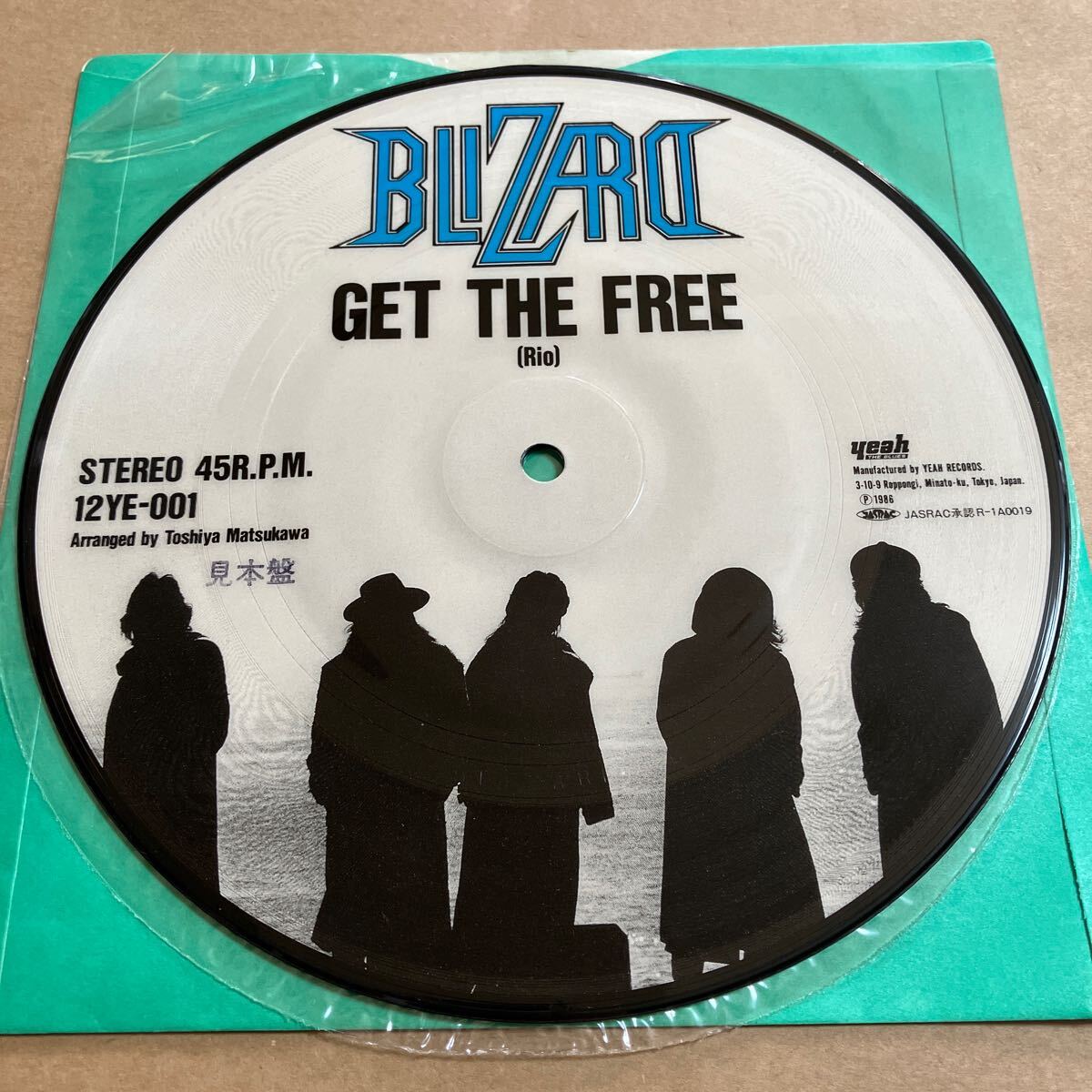 見本盤 7インチ BLIZARD / STATESBORO BLUES : GET THE FREE 12YE001 ブリザード ピクチャーディスク ジャケット元々無しの画像2