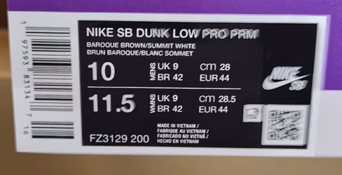 28cm US10 国内正規品　Nike SB Dunk Low Pro Big Money Savings FZ3129-200 ビッグマネー ダンク ロー 新品_画像2