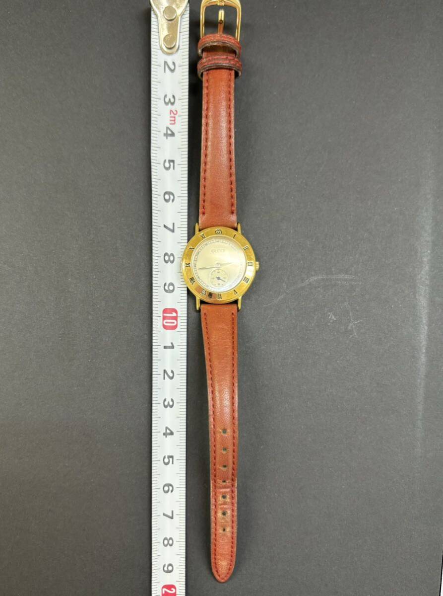 【美品】 GUCCI グッチ 腕時計 3000.2.L レディース クオーツ アイボリー文字盤 ヴィンテージ 現状品の画像5