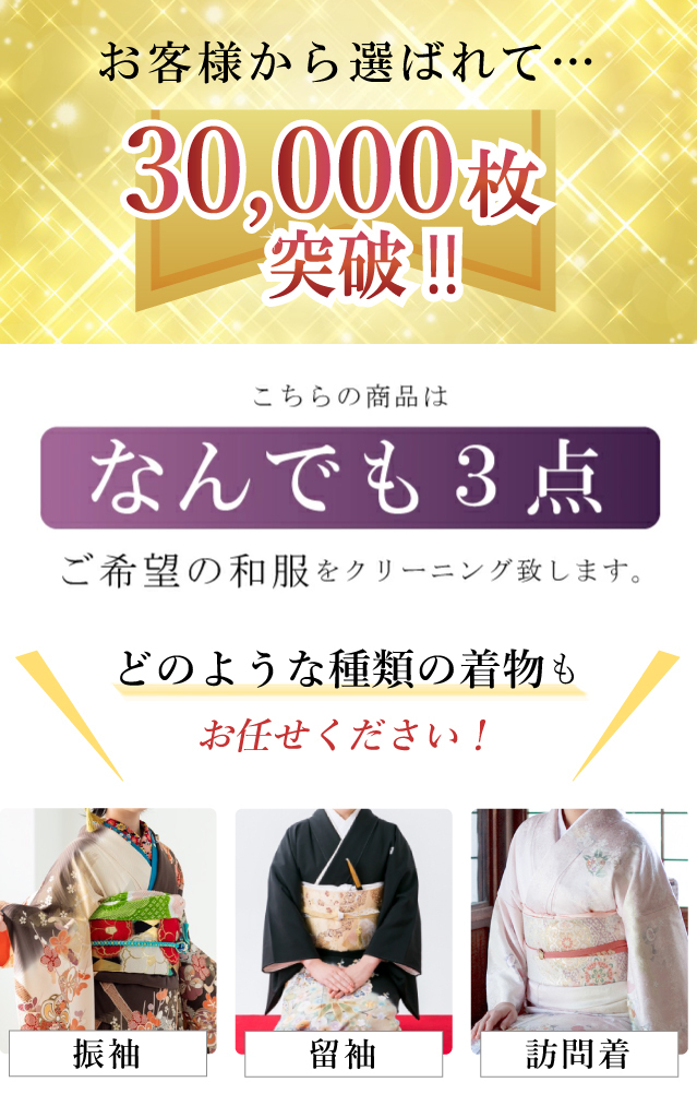 着物クリーニング オゾン京洗い なんでも3点 組み合わせ自由 臭いと菌に着目 sin8001-shitate_画像2