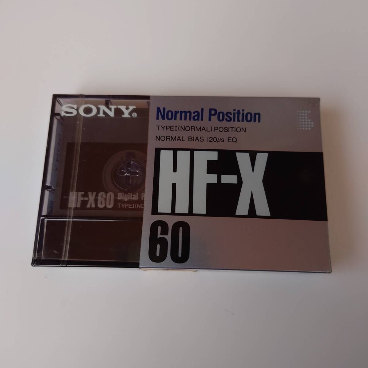 送料無料 カセットテープ SONY HF-X 60 TYPEⅠ(NOMAL) POSITION 昭和レトロ NOMAL BIAS 120μs EQ（検索用 レア メタル クローム）の画像1
