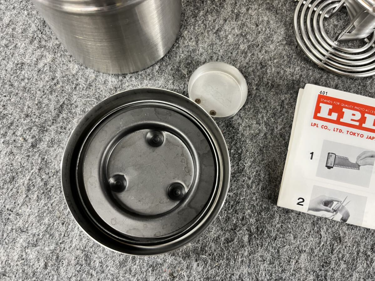 LPL ステンレスタンク タンクリール まとめセット 箱付き 当時物 フィルムカメラ 写真 STAINLESS TANK REEL 120 現像 昭和レトロ 暗室の画像3