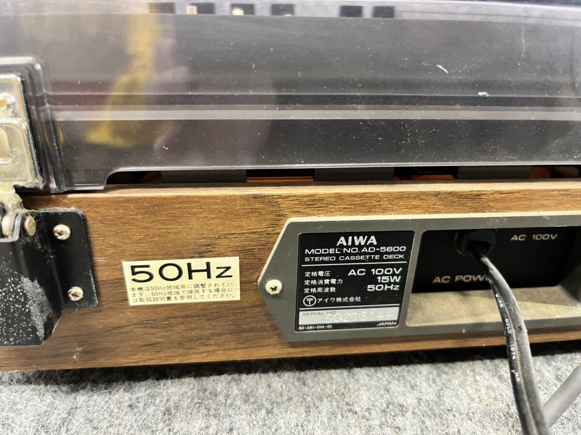 アイワ AIWA ステレオカセットデッキ AD-5600 オーディオ機器 VUメーター stereo cassette deck ジャンクの画像3