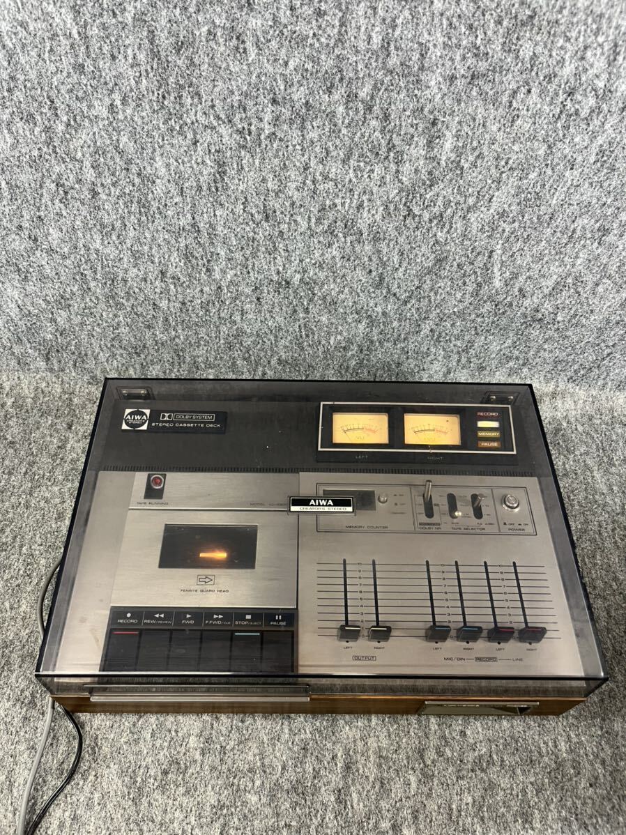 アイワ AIWA ステレオカセットデッキ AD-5600 オーディオ機器 VUメーター stereo cassette deck ジャンクの画像2