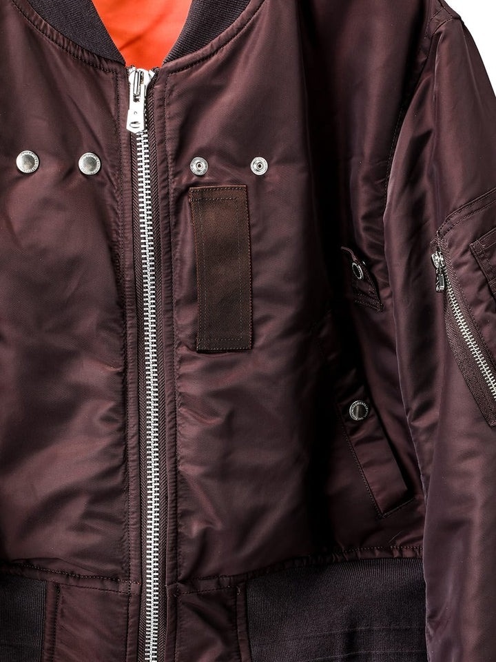 TAKAHIROMIYASHITA TheSoloist. two-way cropped bomber jacket. maroon 50 ソロイスト ボマージャケット MA-1 フライト アウター 23AW_画像2