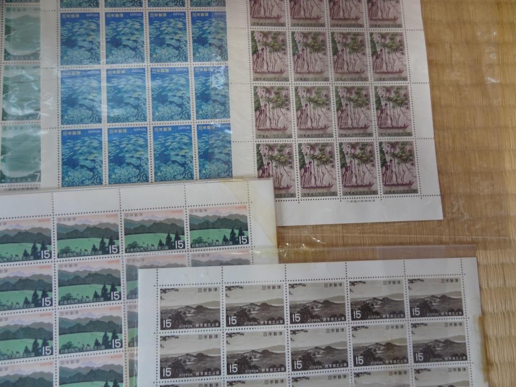 日本切手 未使用シート バラ 国立 国定公園 記念切手 いろいろ 5080円分 ①の画像8