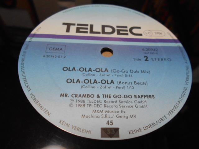 １２” MR,CRAMBO&THE GO-GO RAPPERS／OLA-OLA-OLAの画像2