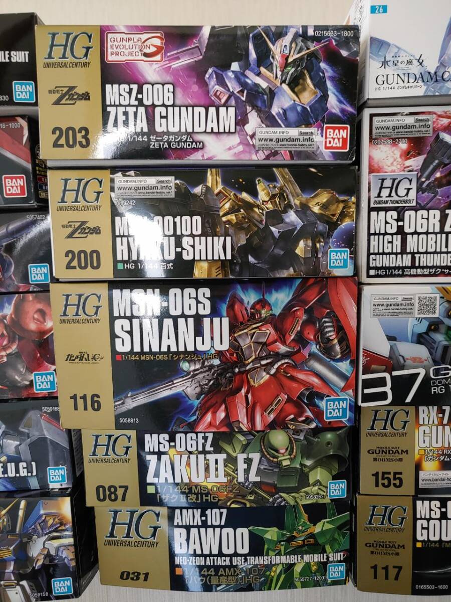 まとめ売り 未組立 ガンプラ HG、RG 16個 セット ガンダム ザク サイコザク グフ ゼータ 百式 バウ　他色々_画像3