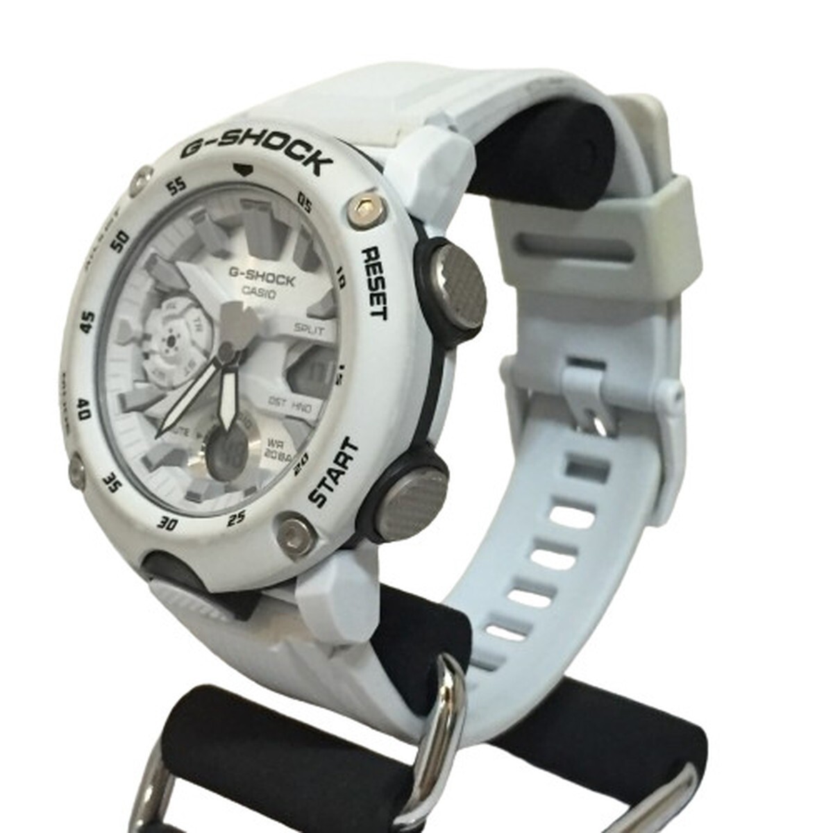 【1円スタート】G-SHOCK 【men1233D】 GA-2000S-7AJF CASIO カシオ 腕時計 アナデジ モノトーンカラー メンズ 時計 中古 ホワイト GBの画像2