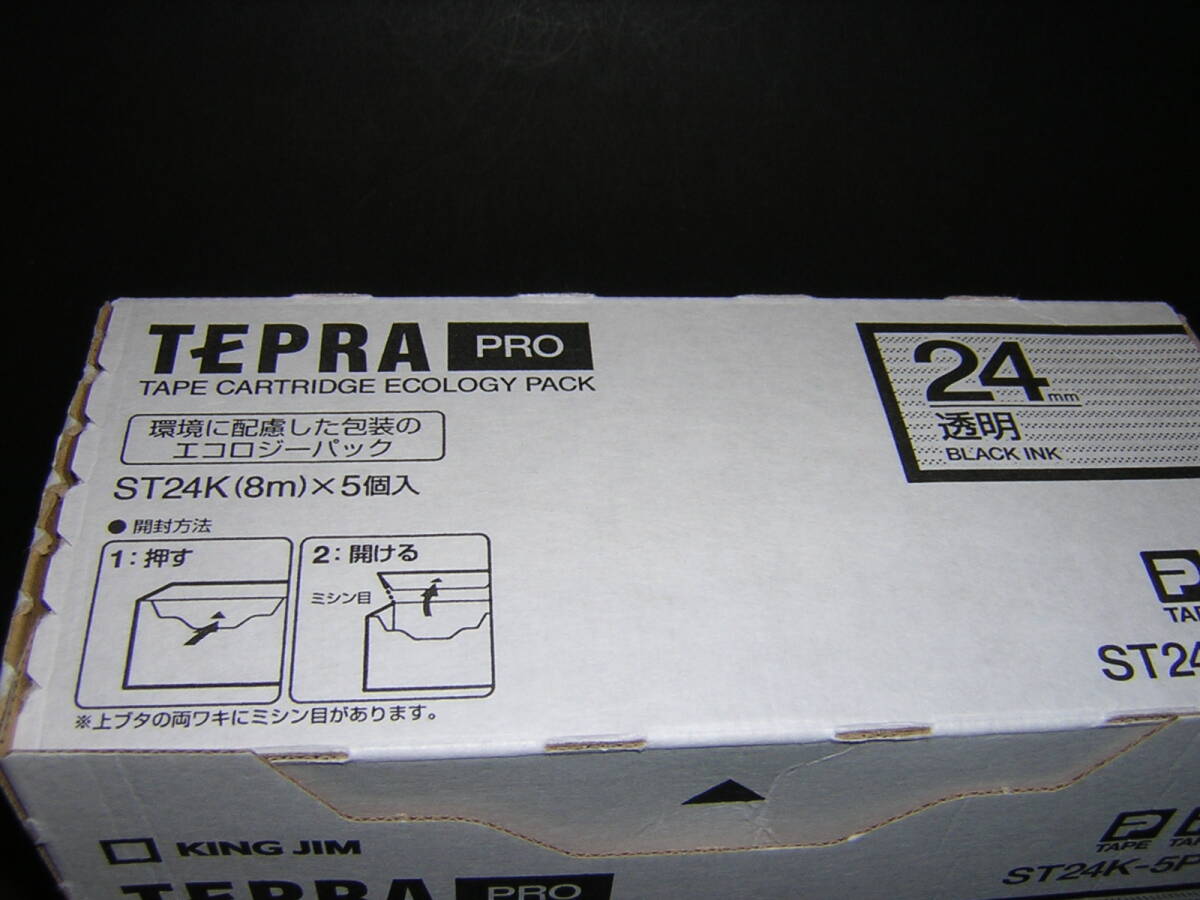 TEPRA テプラPRO ST24K(8m) 24mm 透明 10個 送料：520円～★SGの画像2