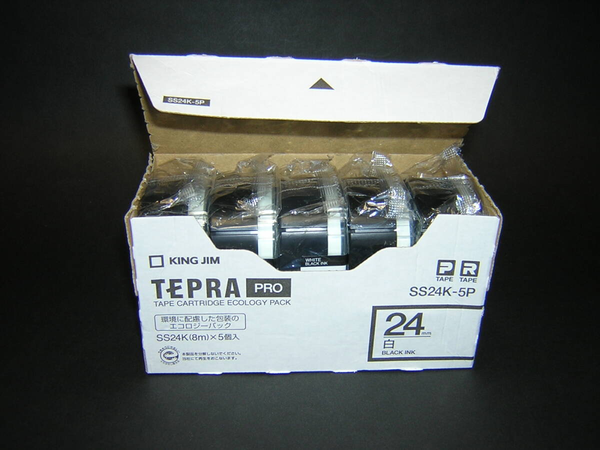 TEPRA テプラPRO ST24K(8m) 24mm  白 5個 送料：520円～★SGの画像1