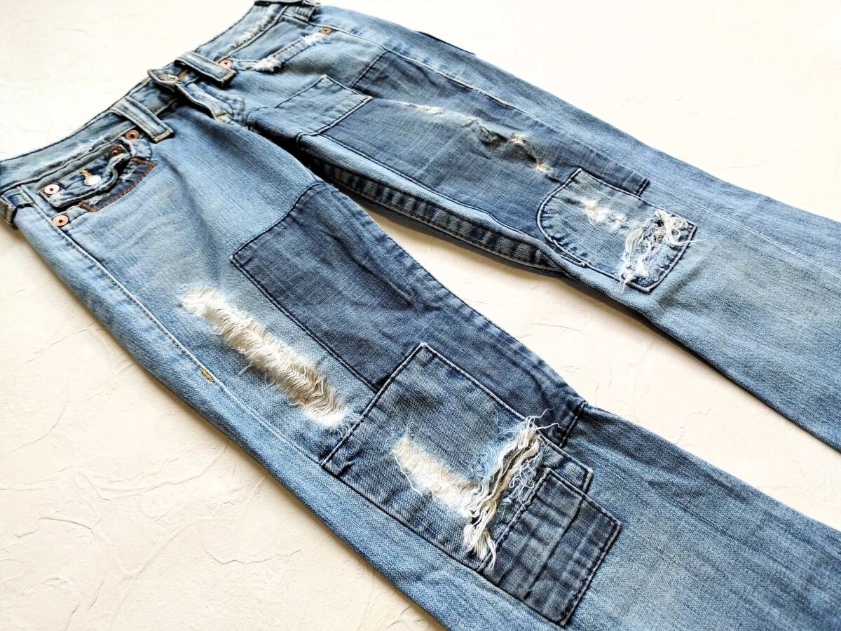 True Religion True Religion *JOEY Joe i Rollei z remake manner boots cut Denim!USA made jeans 25 lady's pants K8