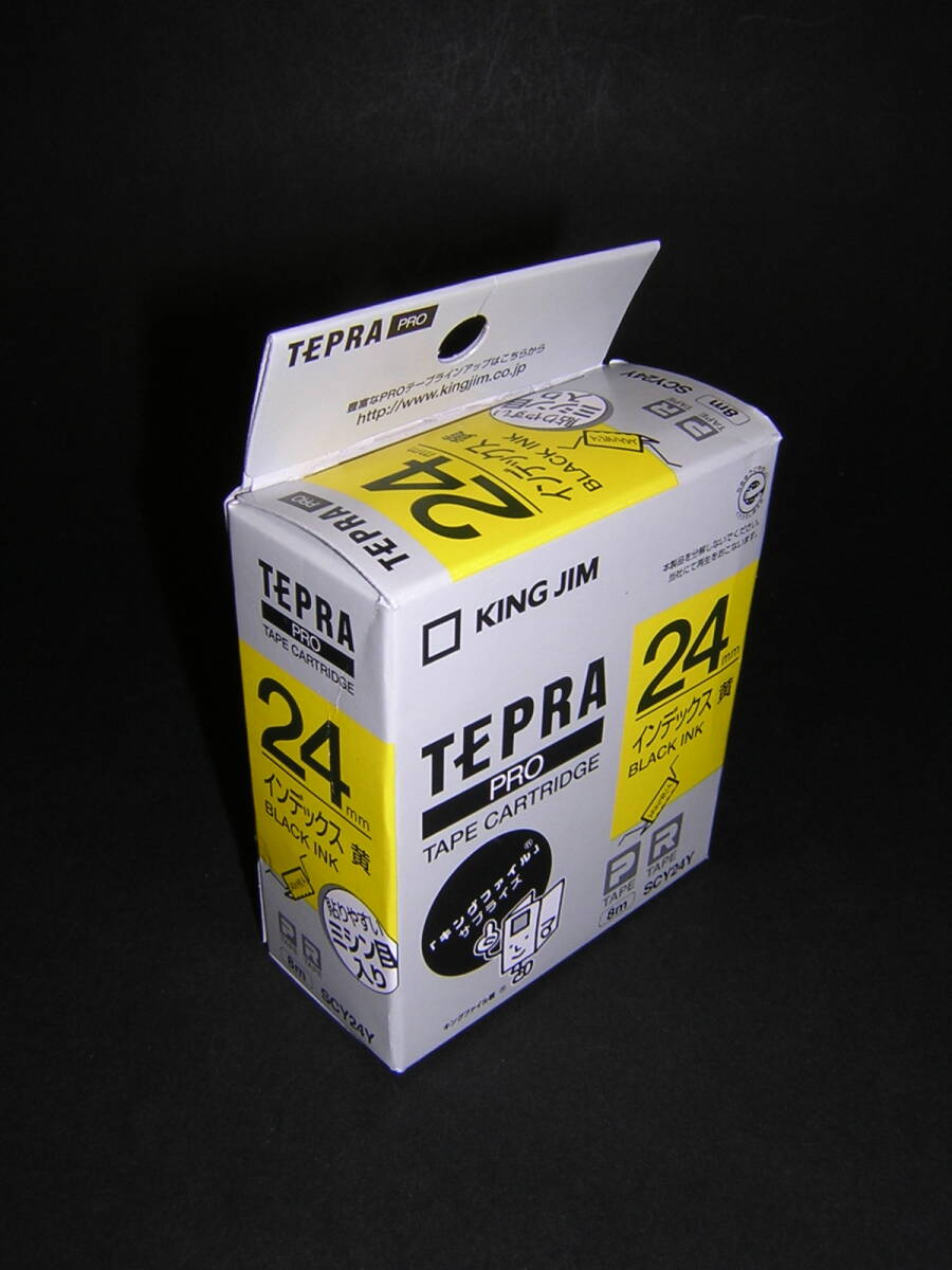 KING JIM TEPRA テプラPRO ＳＣＹ24Ｙ(8m) 24mm 　黄色 1個　送料：520円～★SG_画像1