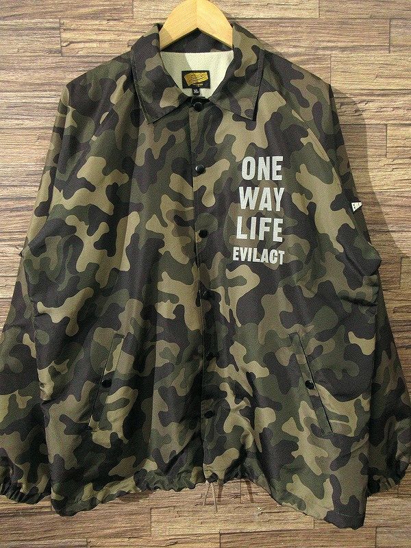 ◆ XL 希少 EVILACT イーブルアクト Reflective O.W.L. Coach Jacket Camo カモフラ 迷彩柄 リフレクター ロゴ ナイロン コーチ ジャケット_画像2