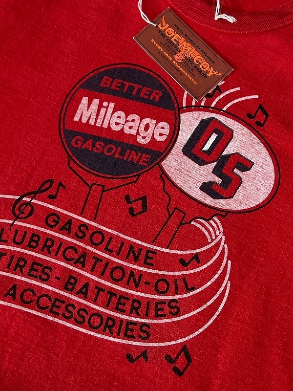 送無 新品 タグ付き THE REAL McCOY'S リアルマッコイズ JOE McCOY ジョーマッコイ S/S TEE MILEAGE マイレージ プリント 半袖 Tシャツ Mの画像4