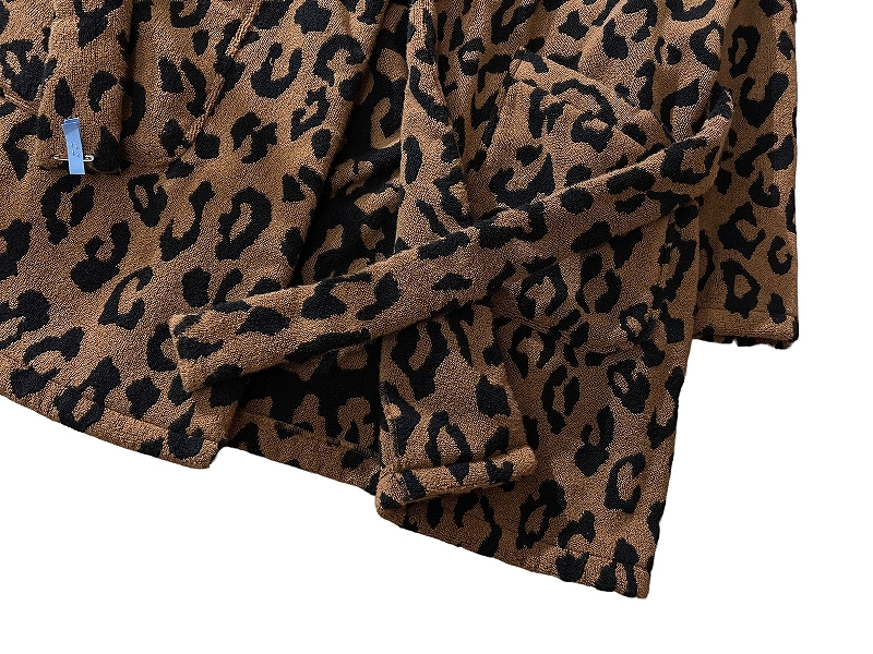  бесплатная доставка обычная цена 75,900 иен произведена чистка прекрасный товар WACKOMARIA Wacko Maria 22ss LEOPARD GOWN COAT 22SS-WMO-CO01 мясо толщина Leopard свободная домашняя одежда пальто M