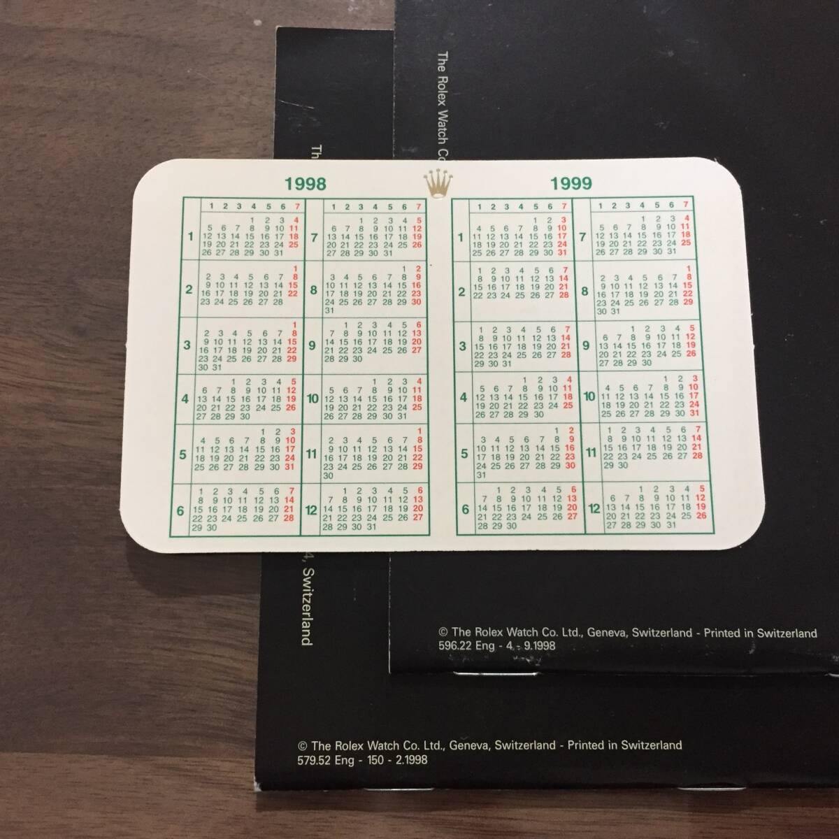Rolex ロレックス Daytona デイトナ 冊子 英語 タグ カードケース カレンダー 付属品 セット まとめ #026の画像3
