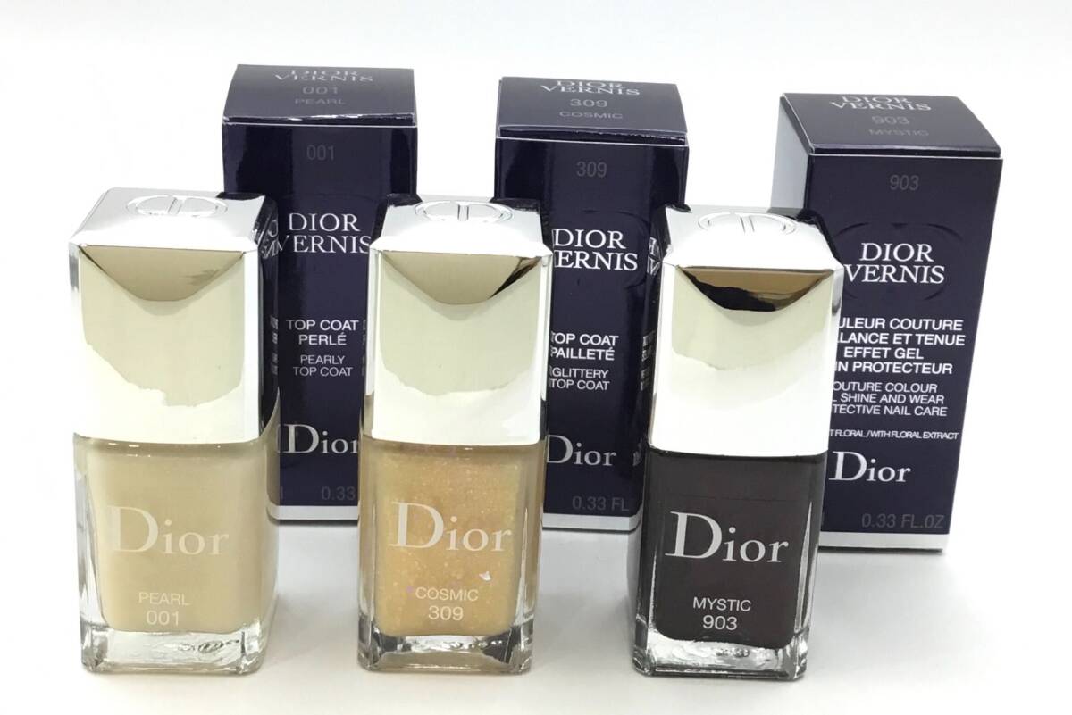 【3個】 Dior ディオール ヴェルニ トップコート 001 パール 309 コスミック ネイル エナメル 903 ミスティック 限定未使用品 二次流通品 _画像1