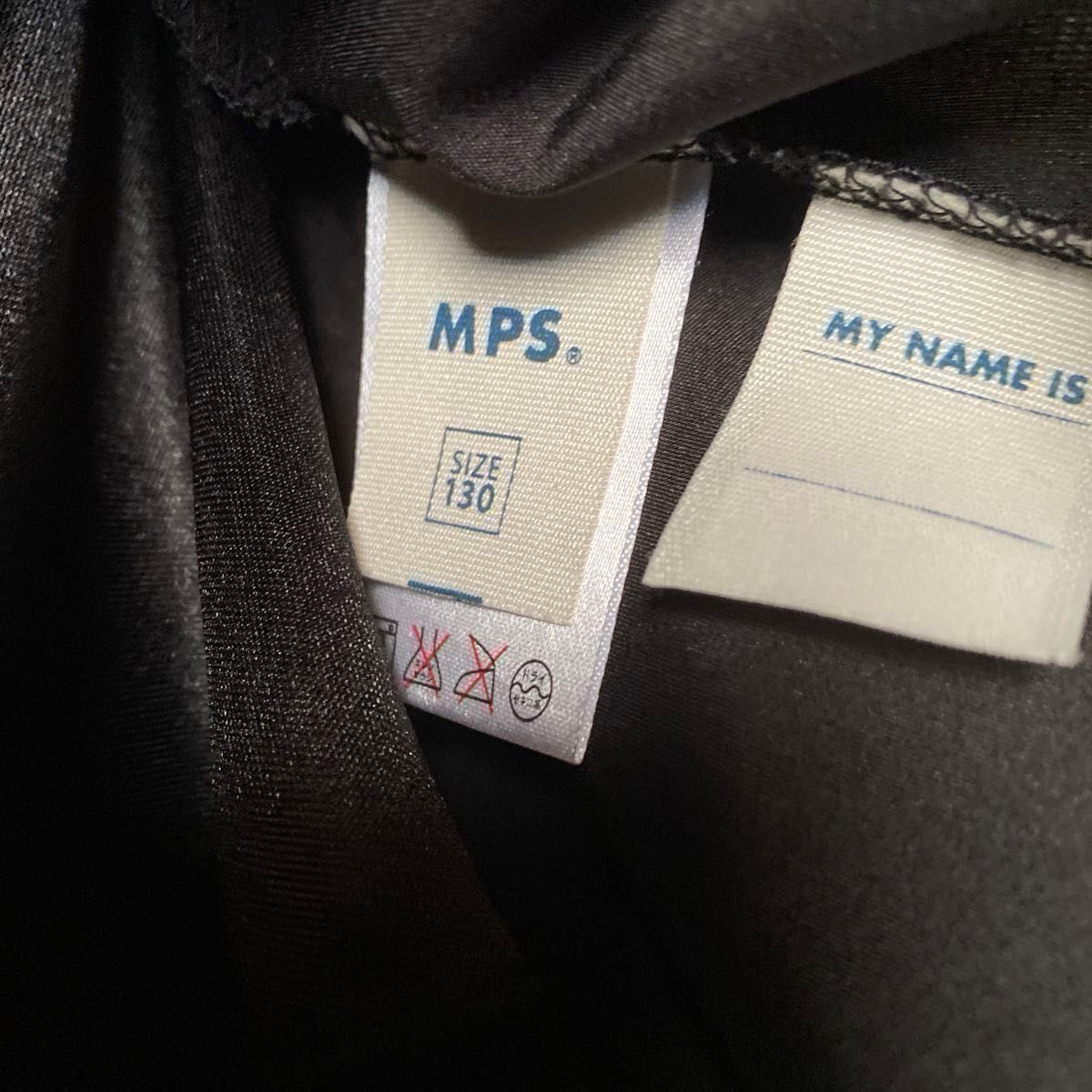 MPS インナー付きスカート 水玉　黒　シフォンスカート　中古　130サイズ　子供服　夏服
