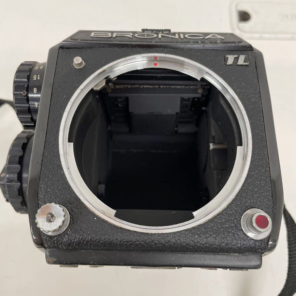 ZENZA BRONICA ゼンザブロニカ 中判フィルムカメラ EC-TL II 6×6 ZENZANON MC 1:2.8 f=75ｍｍ レンズ 動作未確認 ジャンク品_画像8