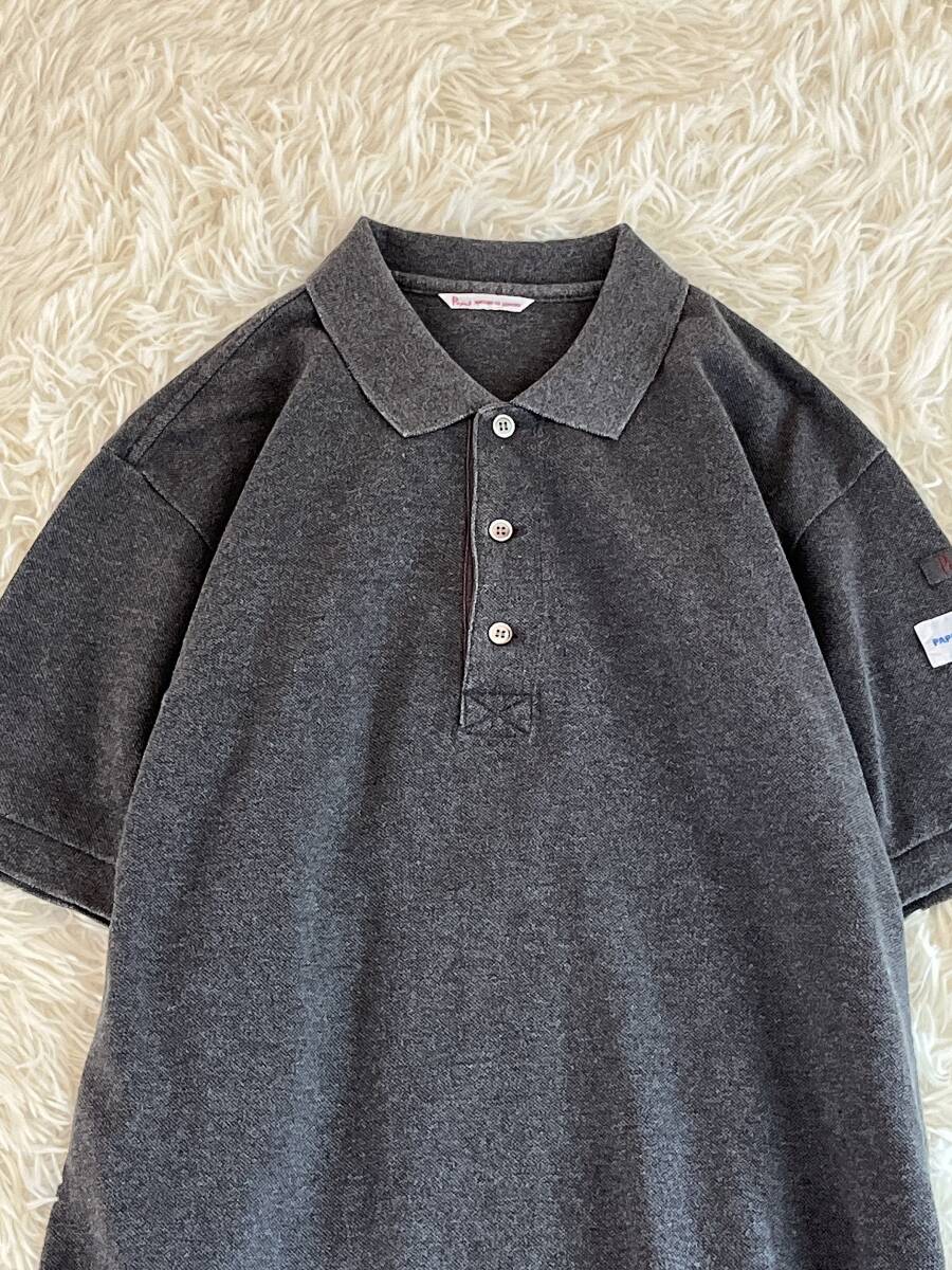  made in Japan men's 46S PAPAS Papas gray series polo-shirt p