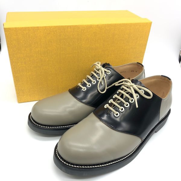 【24019】REGAL リーガル サドルオックスフォード 2051N ブラックソーテル BST サドルシューズ 26㎝ 箱 靴 メンズ 中古品 梱包80サイズの画像1