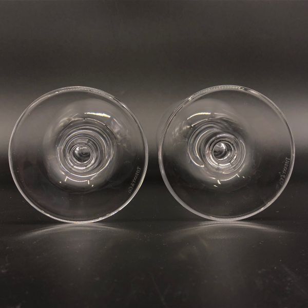 【24214】TIFFANY＆Co. ティファニー ペア ワイングラス シャンパングラス 2客セット 硝子 工芸品 経年保管品 中古品 梱包80サイズの画像5