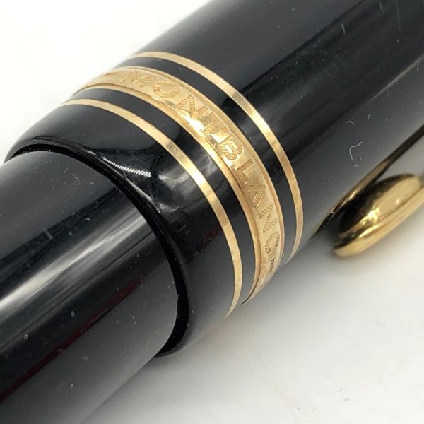 【16513】MONTBLANC モンブラン 万年筆 ペン先 14K 585 4810 レザーケース付き 筆記未確認 中古 発送レターパックプラス_画像4