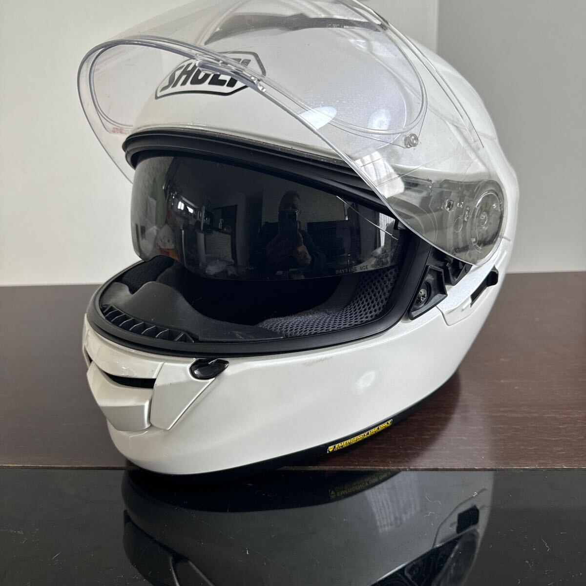 SHOEI ショウエイ フルフェイスヘルメット GT-Air ホワイトX XL63cm/2017製の画像6