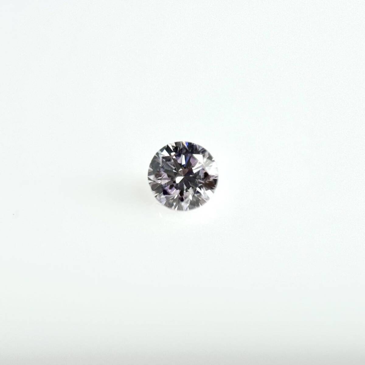 ０．０５５ct　ＶＥＲＹ　ＬＩＧＨＴ　ＰＵＲＰＬＩＳＨ　ＰＩＮＫ　ＳＩ２　ラウンド　ピンクダイヤモンドルース_画像1